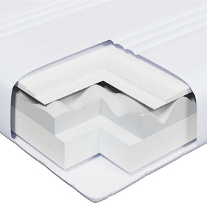 Κρεβάτι με επεκτάσιμο στρώμα με κεφαλάρι Λευκό 80 x 200 cm