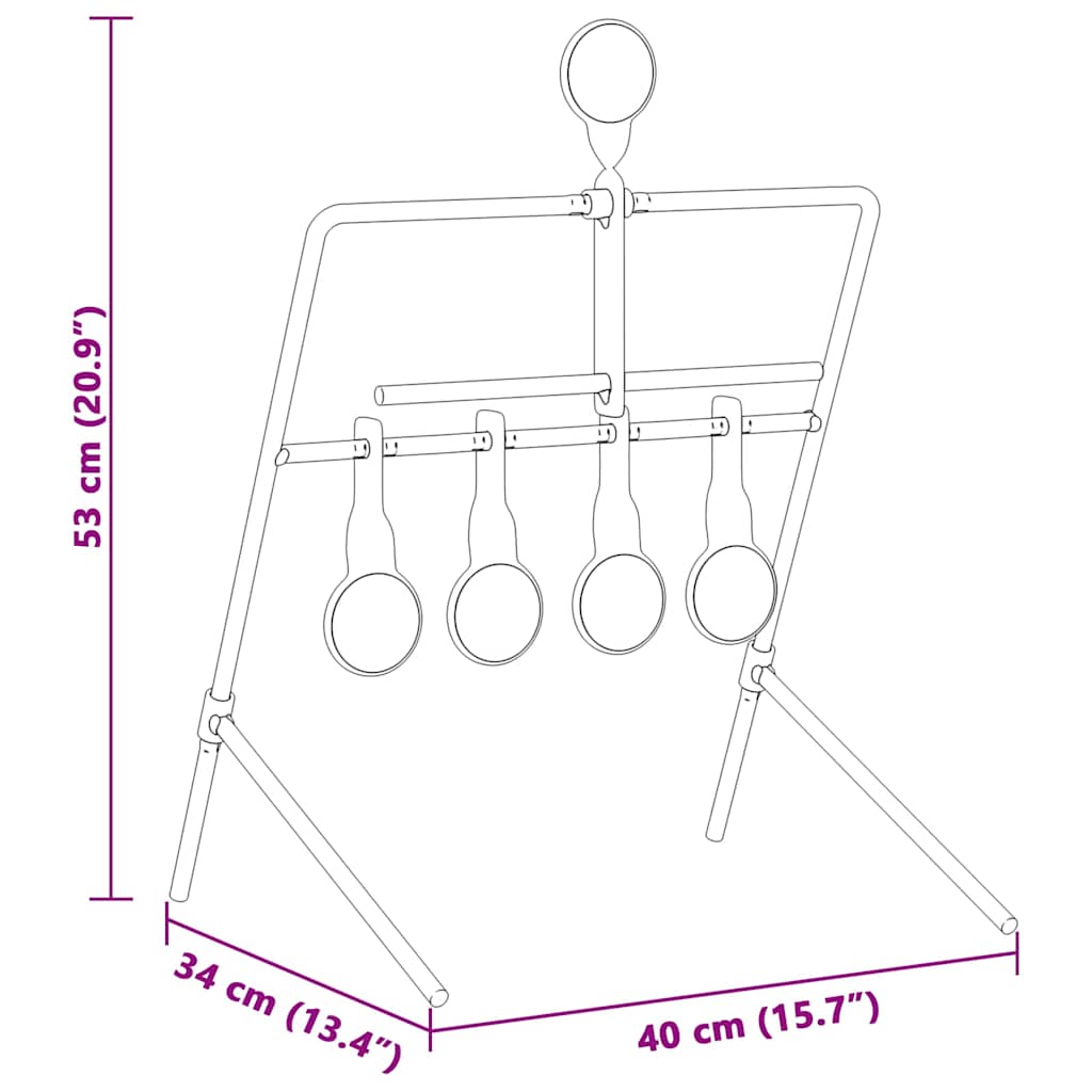 Στόχος επαναφοράς Μαύρο 40 x 34 x 53 εκ. Ατσάλι