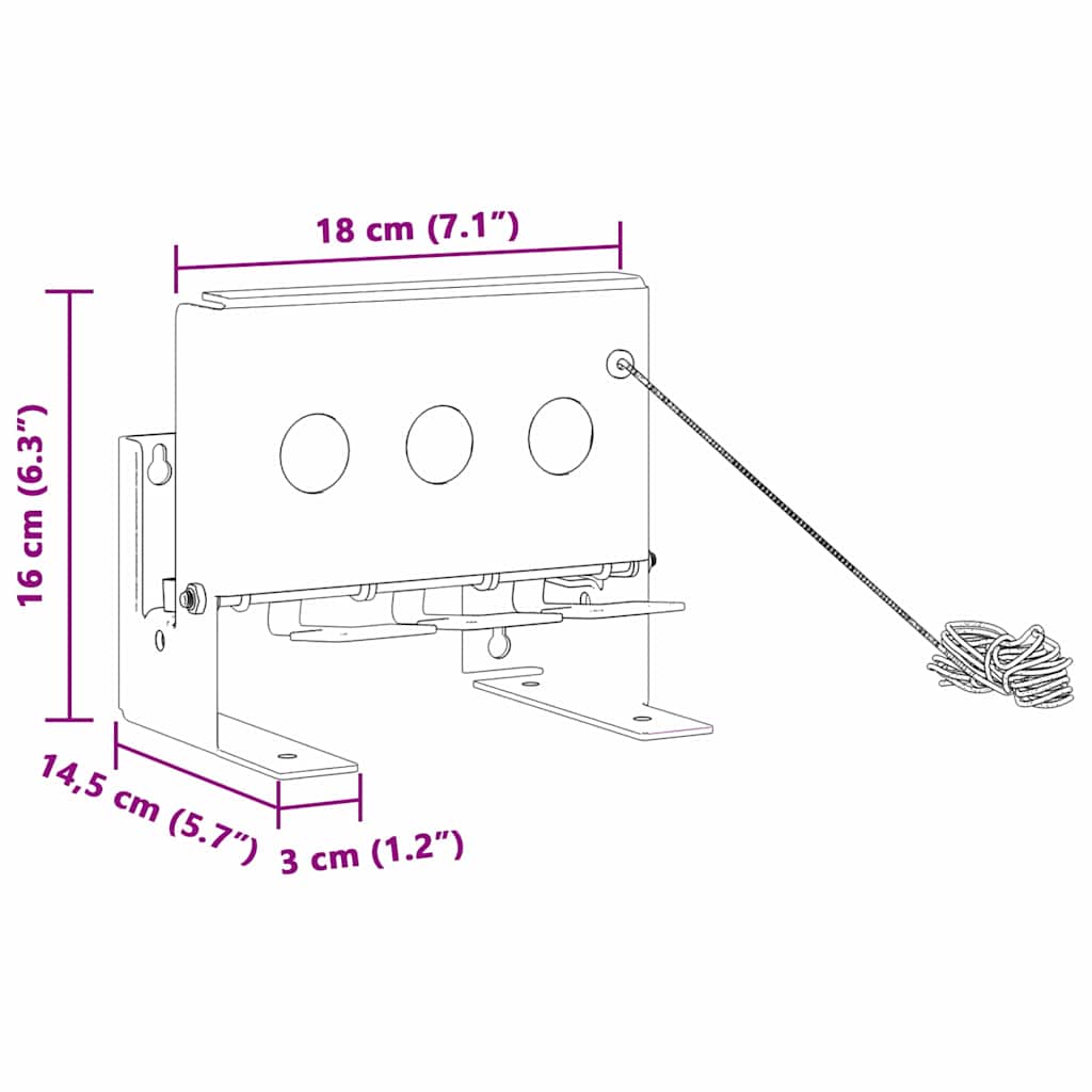 Στόχος Knockdown Βιάθλον Λευκό 18 x 14,5 x 16 εκ. Ατσάλι - Pakobazaar