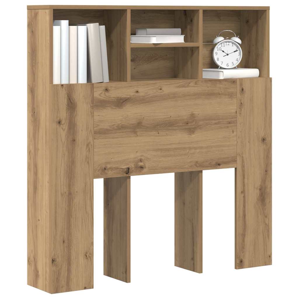 Κρεβάτι με Κεφαλάρι με ράφι Artisan Oak 100 x 19 x 103,5 cm - Pakobazaar