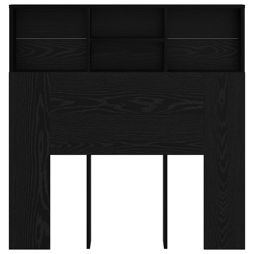 Κρεβάτι με Κεφαλάρι με ράφι Μαύρη Οξυά 100 x 19 x 103,5 cm - Pakobazaar