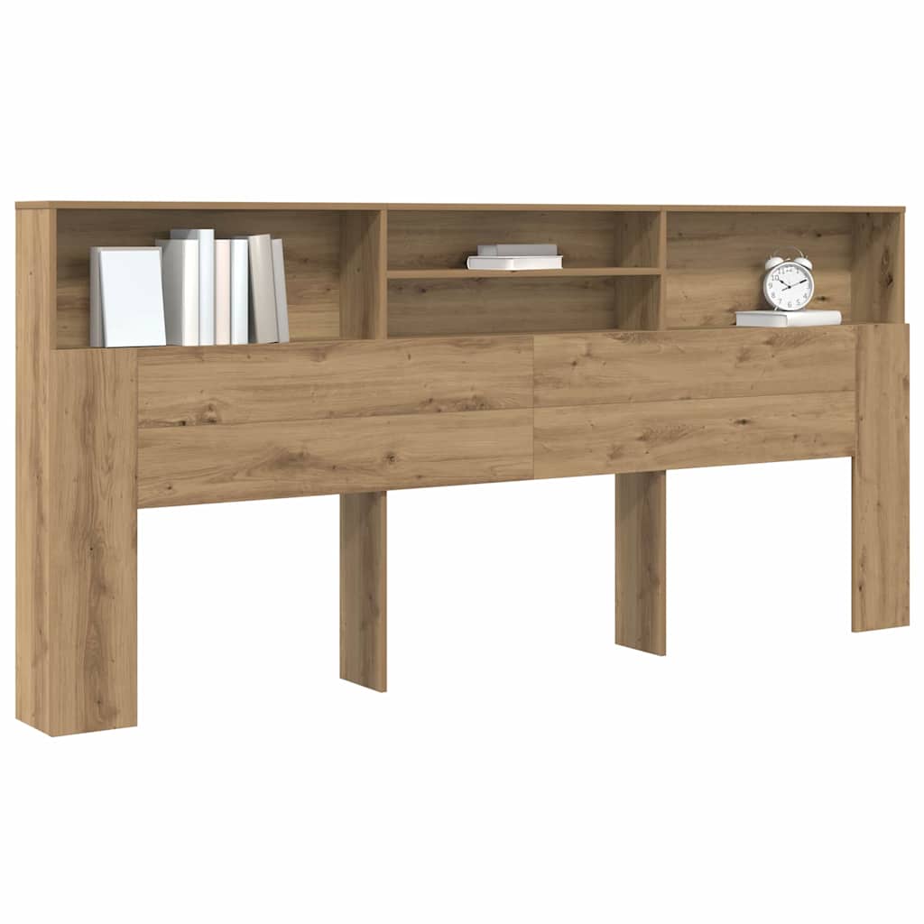 Κρεβάτι με Κεφαλάρι με ράφι Artisan Oak 220 x 19 x 101,5 εκ