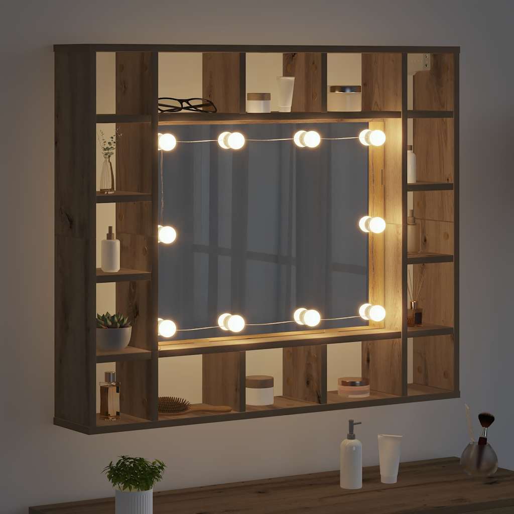 Ντουλάπα Καθρέφτη με ράφι Artisan Oak 91 x 15 x 76,5 εκ. - Pakobazaar