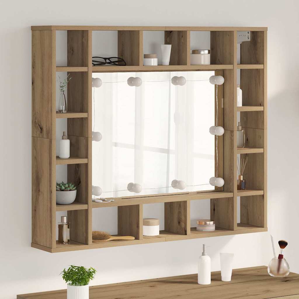Ντουλάπα Καθρέφτη με ράφι Artisan Oak 91 x 15 x 76,5 εκ. - Pakobazaar