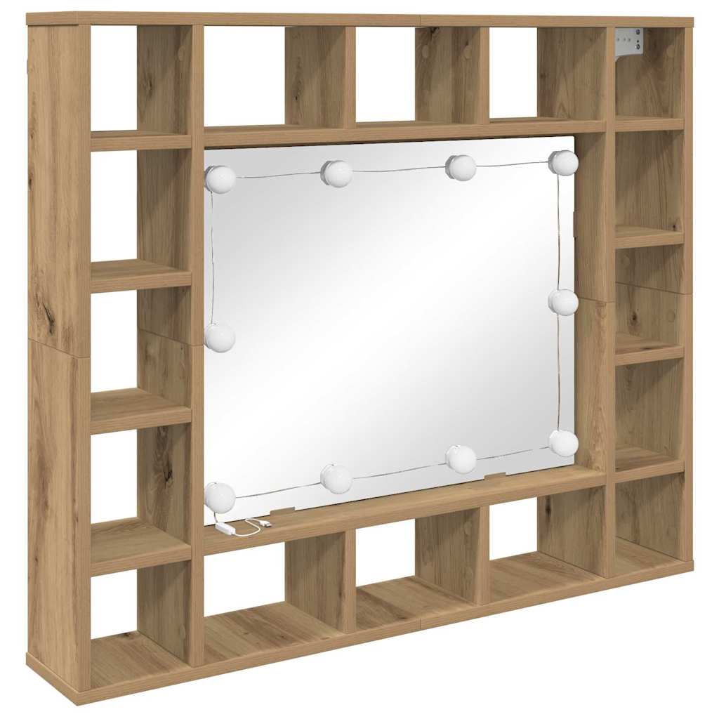 Ντουλάπα Καθρέφτη με ράφι Artisan Oak 91 x 15 x 76,5 εκ. - Pakobazaar