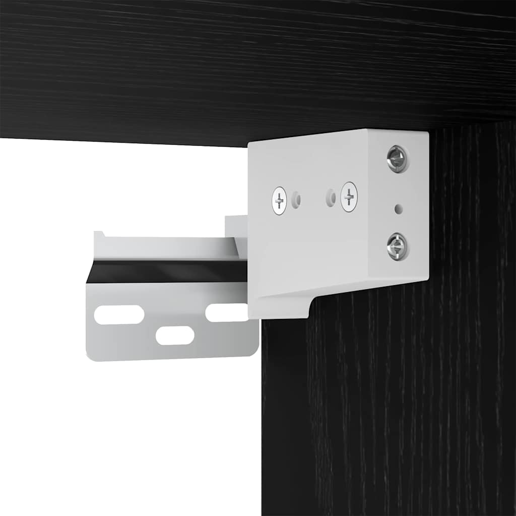 Ντουλάπα Καθρέφτη με ράφι Μαύρη Οξυά 91 x 15 x 76,5 εκ. - Pakobazaar