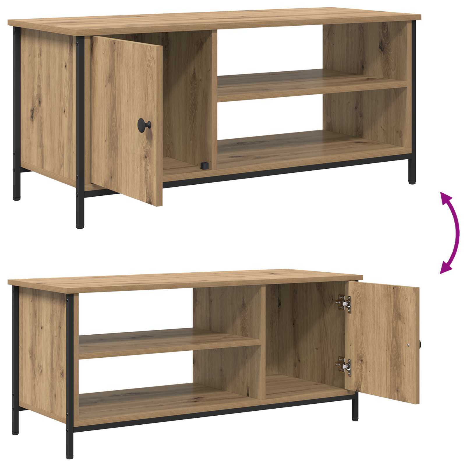 Ντουλάπι TV Artisan Oak 100 x 40 x 45 cm Επεξεργασμένο ξύλο - Pakobazaar