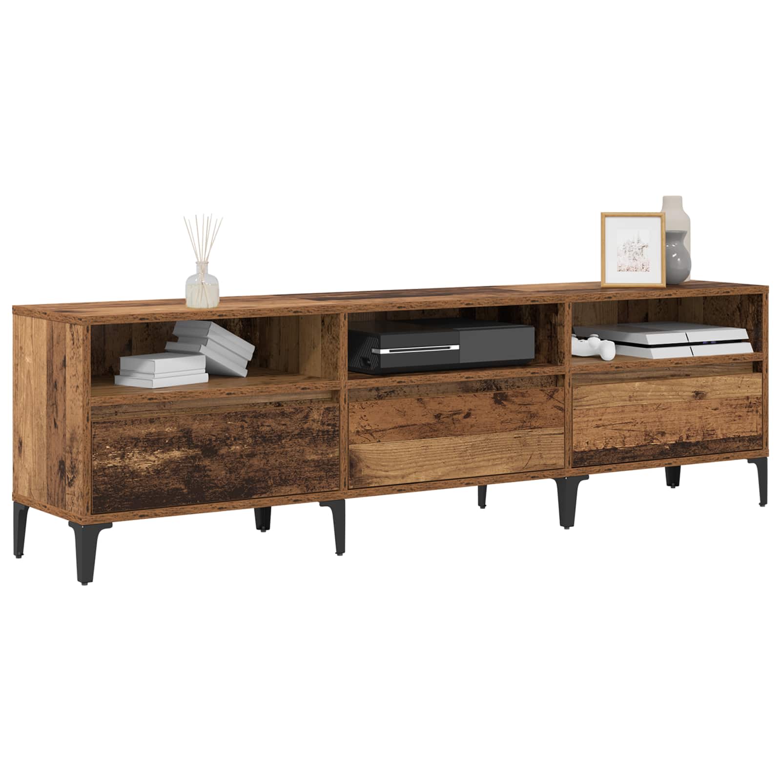Ντουλάπι TV με συρτάρι Παλιό Ξύλο 150 x 30 x 45 εκ - Pakobazaar