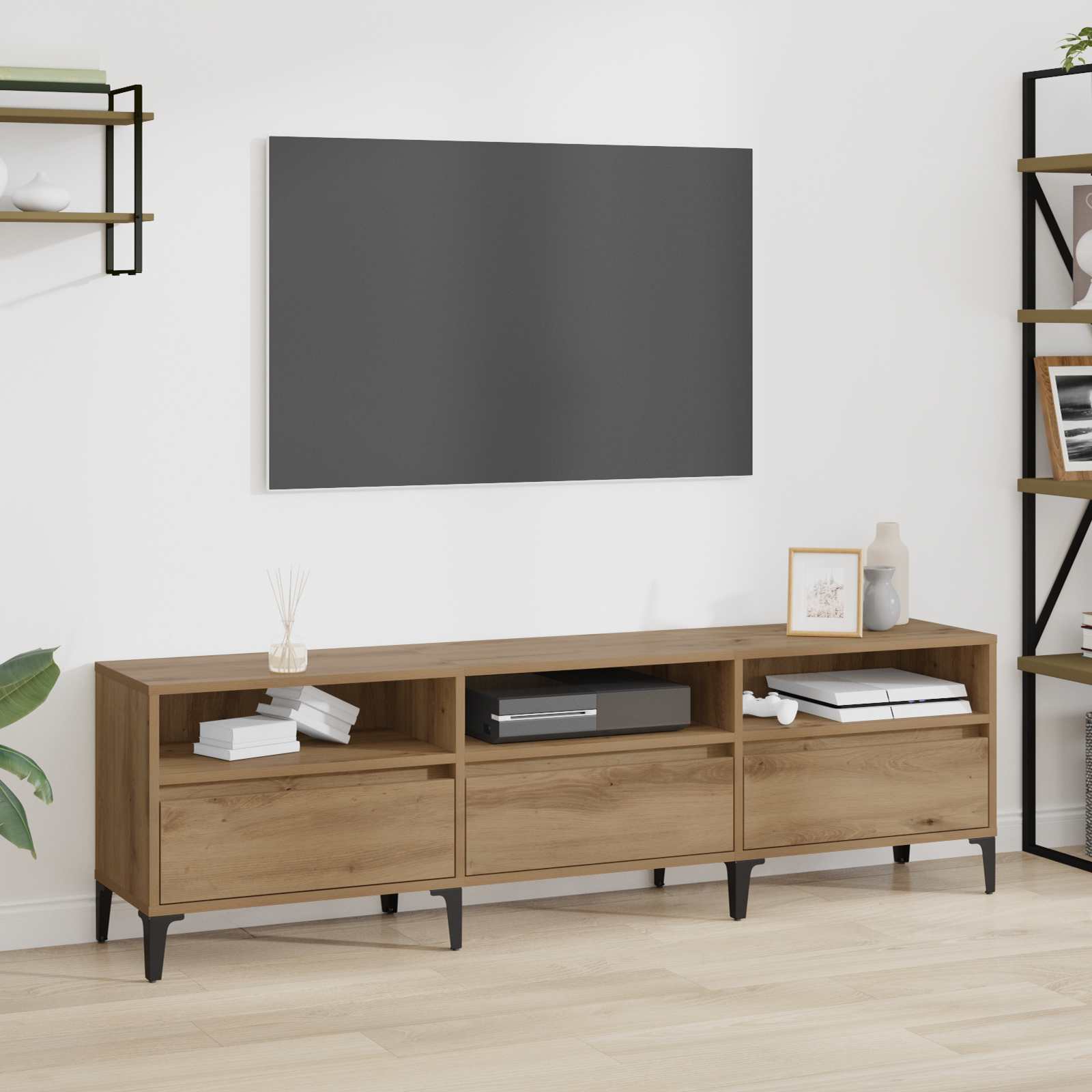 Ντουλάπι TV με συρτάρι Artisan Oak 150 x 30 x 45 εκ - Pakobazaar