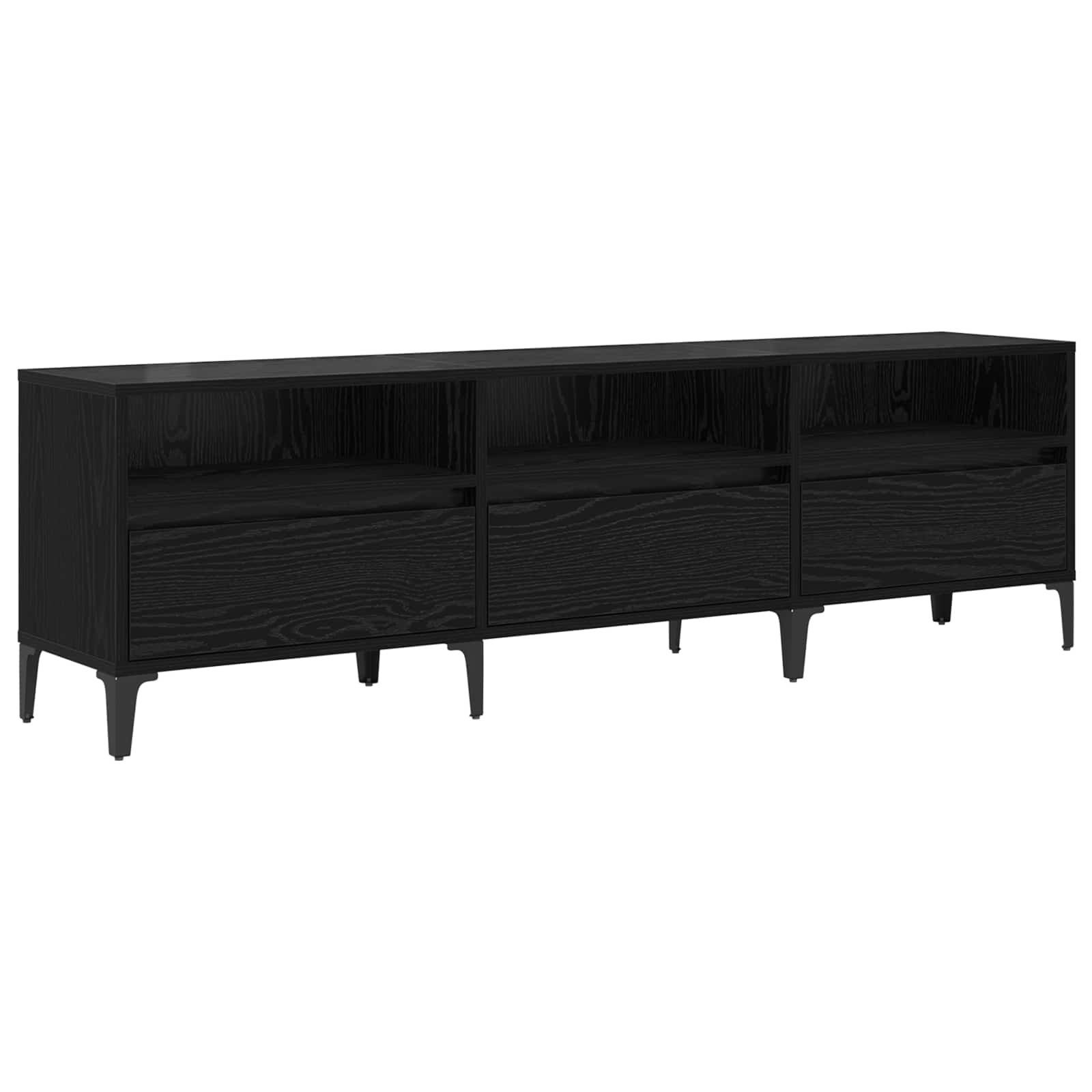 Ντουλάπι TV με συρτάρι Μαύρη Οξυά 150 x 30 x 45 εκ - Pakobazaar