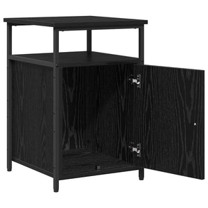 Κομοδίνο 2 τμχ. Μαύρη δρυς Επεξεργασμένο Ξύλο