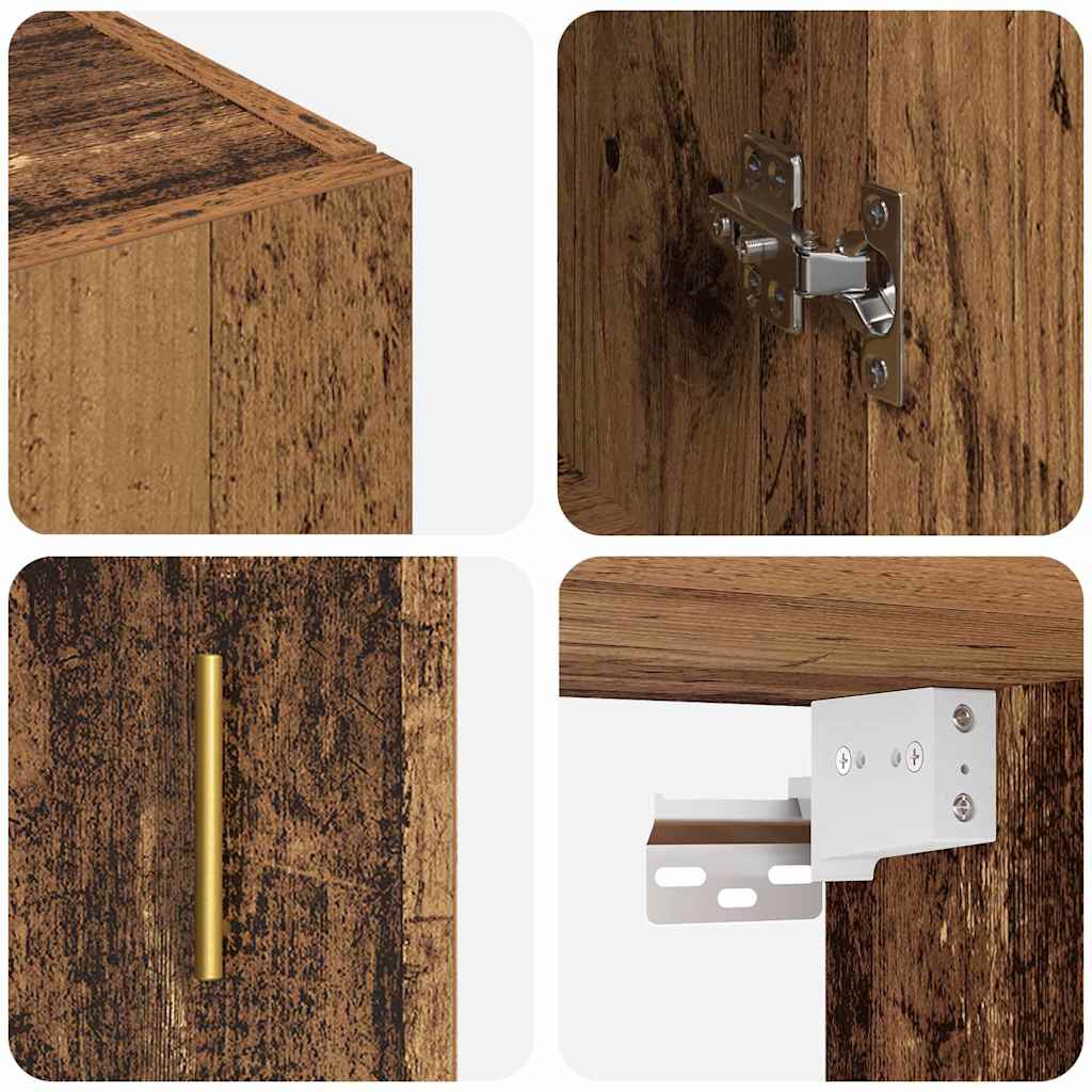 Ντουλάπα Τοίχου Επιτοίχιο Παλιό ξύλο 69,5 x 34 x 90 εκ. - Pakobazaar