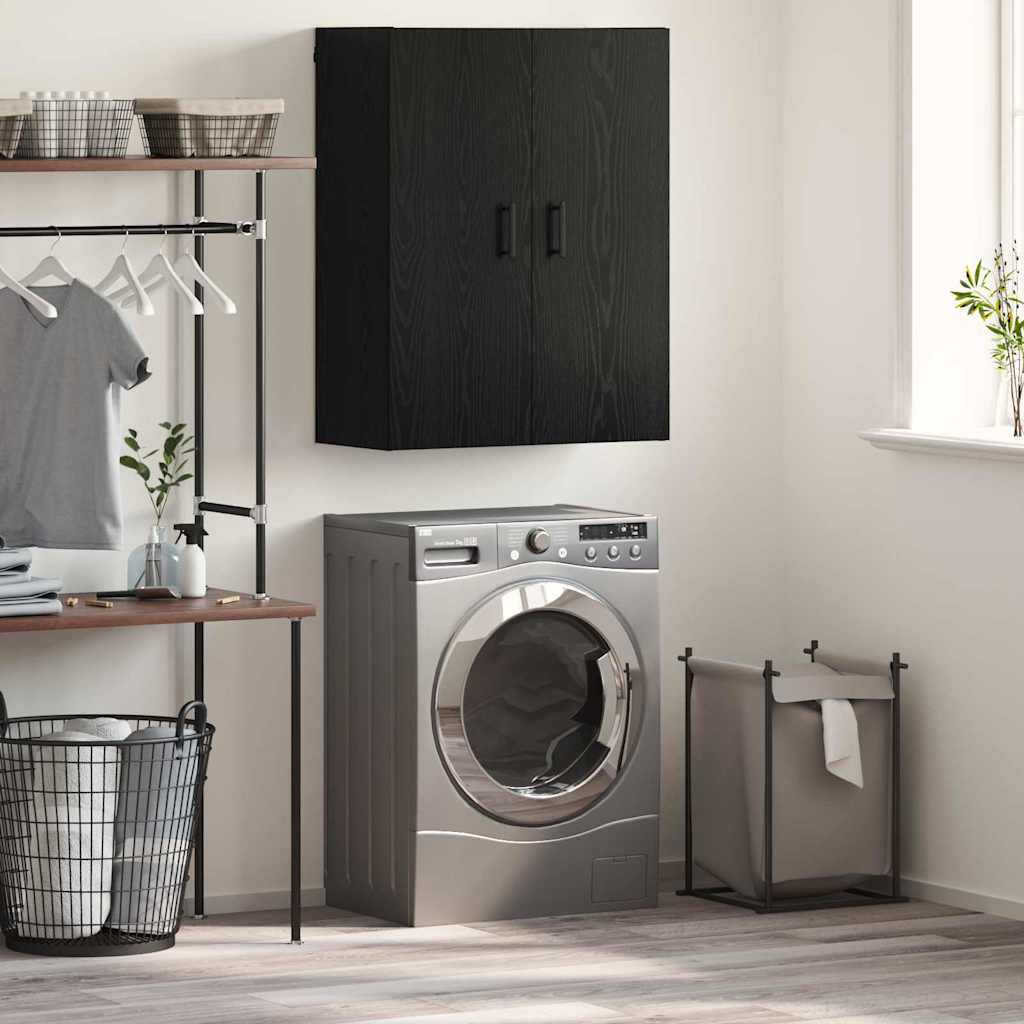 Ντουλάπα Τοίχου Επιτοίχιο Μαύρη Οξυά 69,5 x 34 x 90 εκ. - Pakobazaar