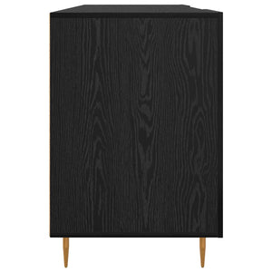 Γραφείο με ράφι Μαύρη δρυς 140 x 50 x 75 εκ. Επεξεργασμένο ξύλο - Pakobazaar