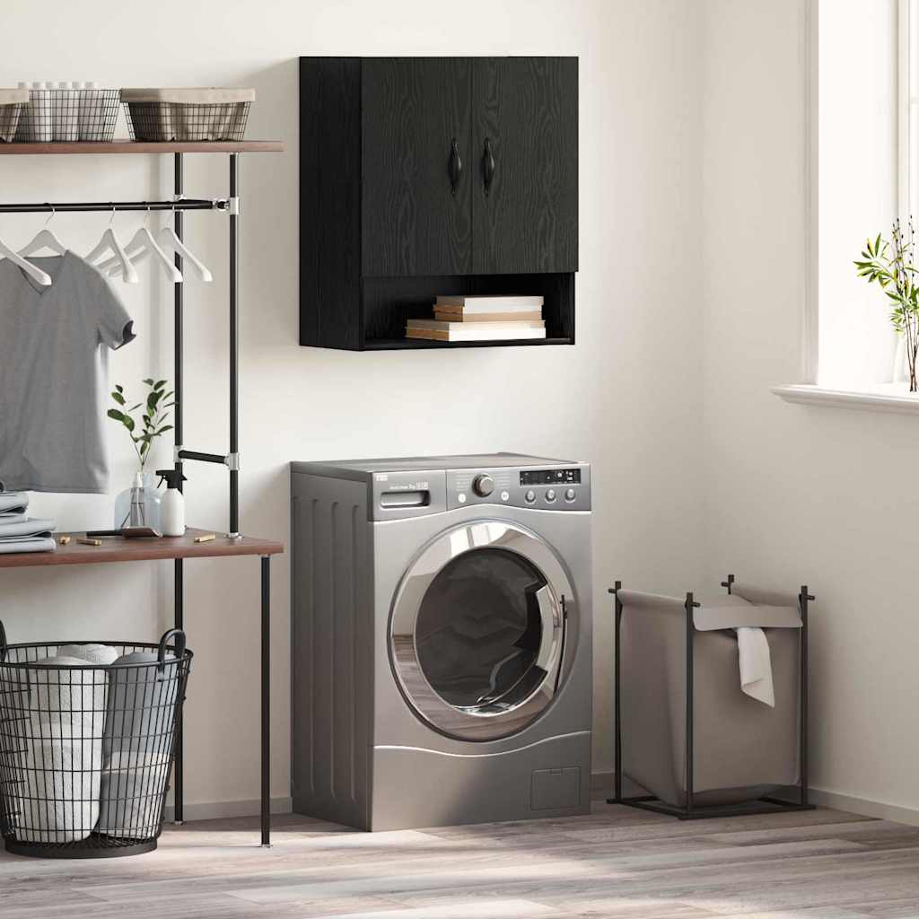 Τοίχου Ντουλάπα Μαύρη Οξυά 60 x 31 x 70 εκ Επεξεργασμένο ξύλο - Pakobazaar