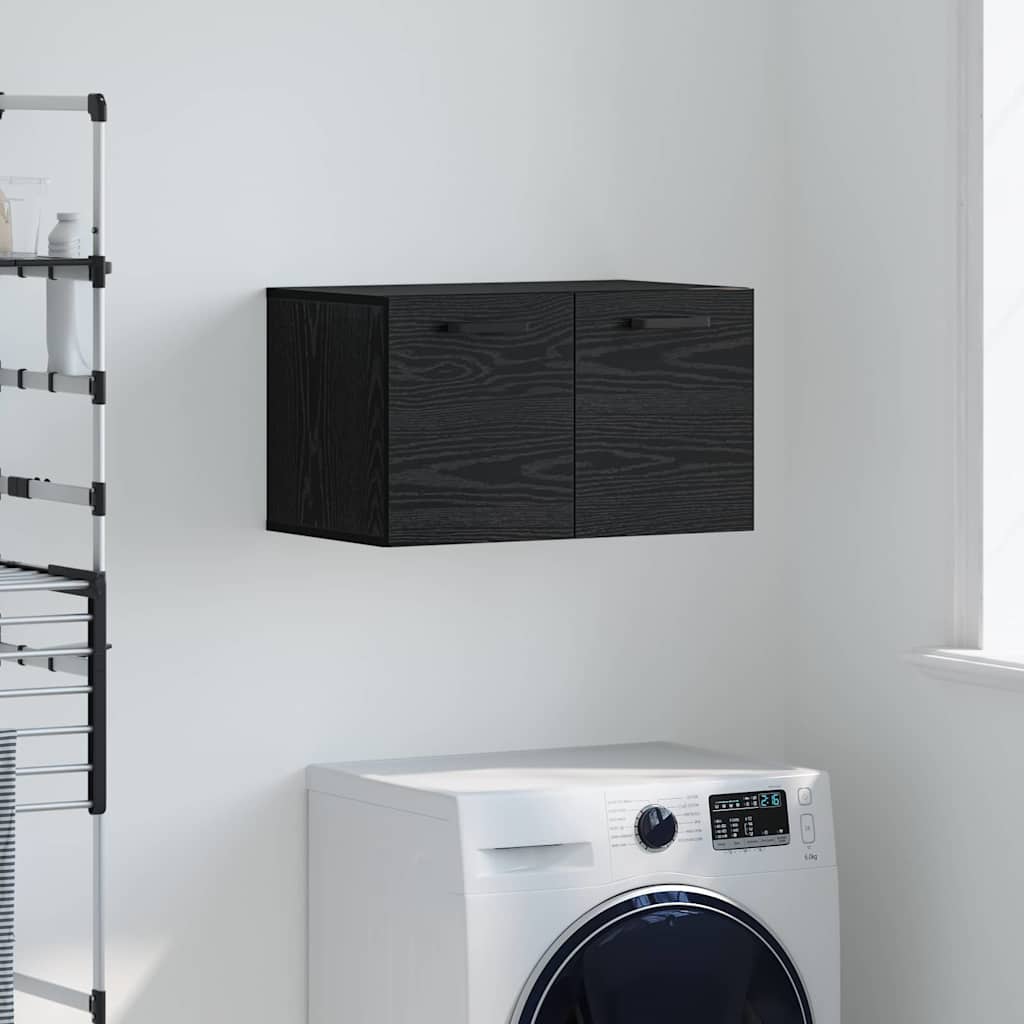 Τοίχου Ντουλάπα Μαύρη Οξυά 60 x 36,5 x 35 cm Επεξεργασμένο ξύλο