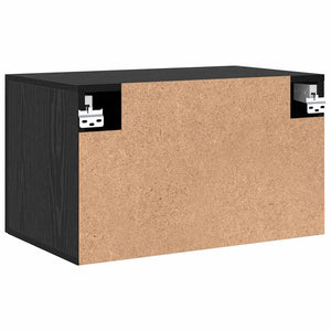 Τοίχου Ντουλάπα 60 x 36,5 x 35 cm Επεξεργασμένο Ξύλο Μαύρη Οξυά