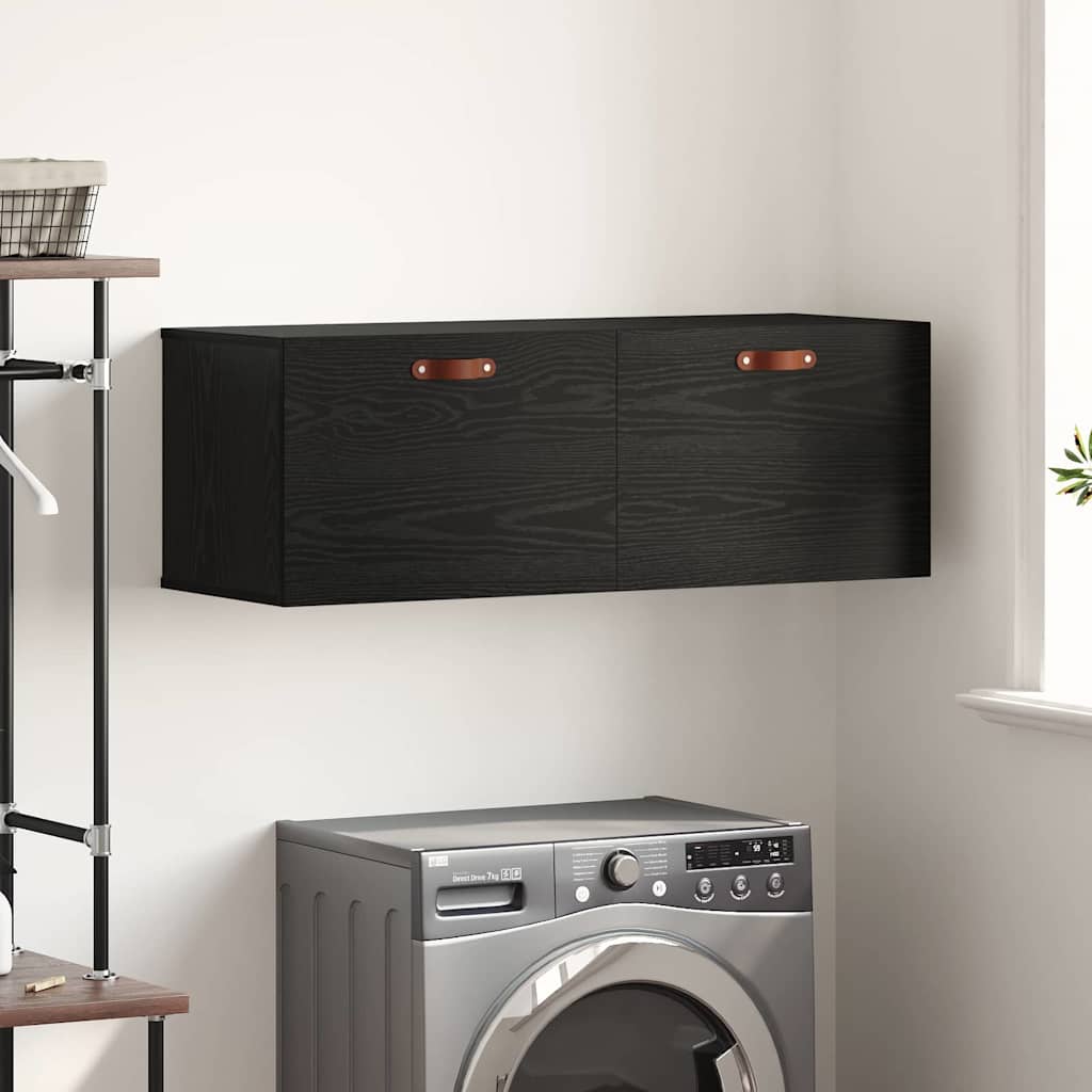 Τοίχου Ντουλάπα Επιτοίχιο Μαύρη Οξυά 100 x 36,5 x 35 cm - Pakobazaar