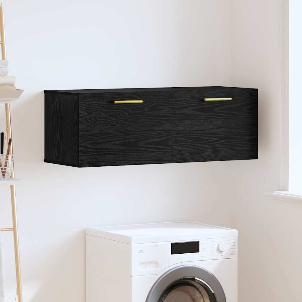 Ντουλάπα Τοίχου Επιτοίχιο Μαύρη δρυς 100 x 36.5 x 35 cm