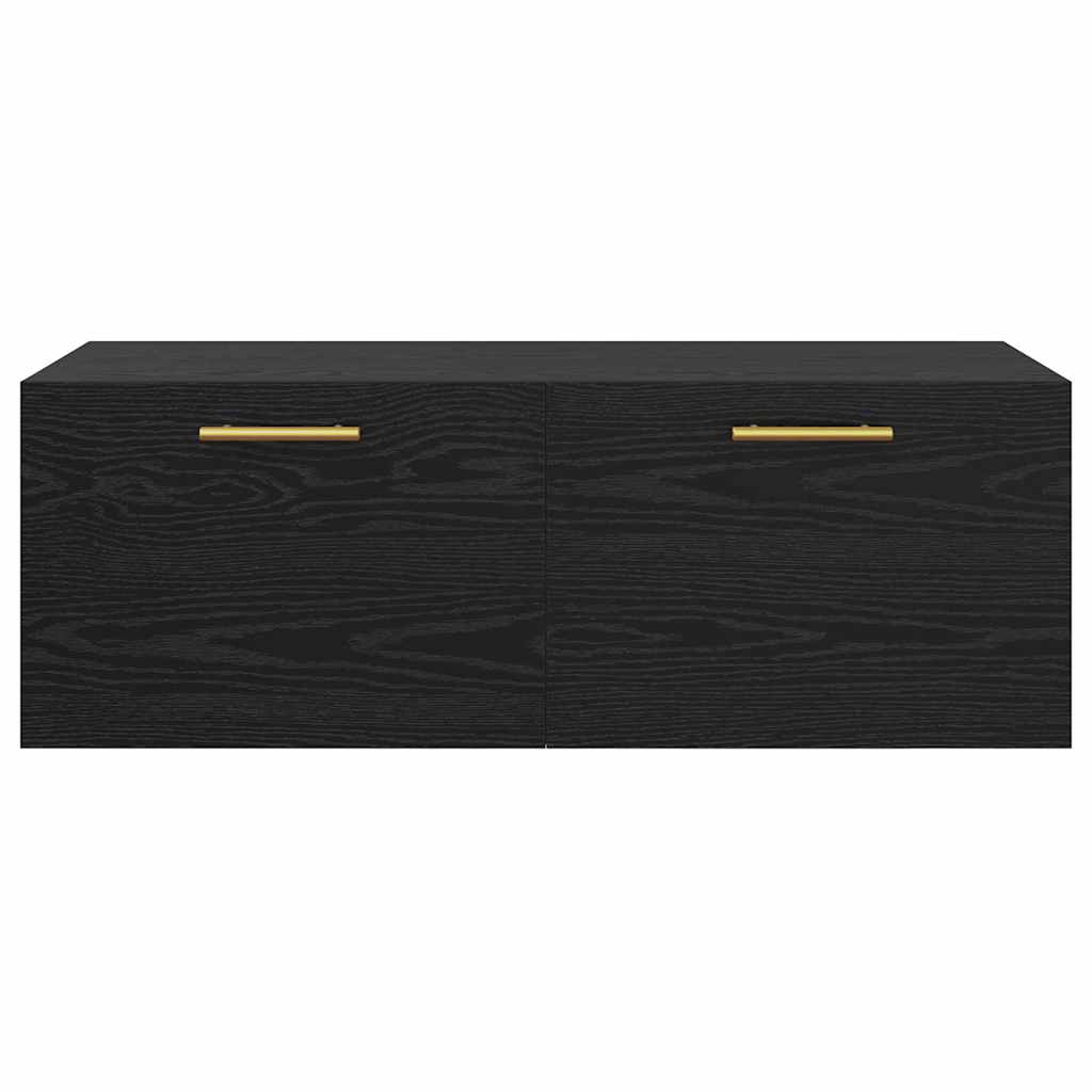 Ντουλάπα Τοίχου Επιτοίχιο Μαύρη δρυς 100 x 36.5 x 35 cm