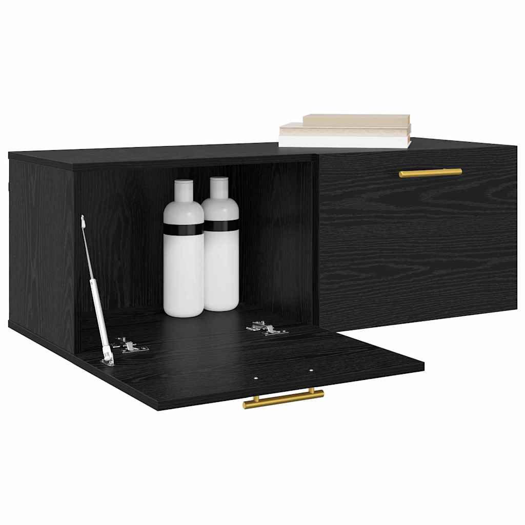 Ντουλάπα Τοίχου Επιτοίχιο Μαύρη δρυς 100 x 36.5 x 35 cm