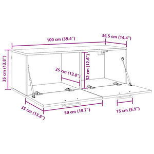 Ντουλάπα Τοίχου 100 x 36.5 x 35 cm Επεξεργασμένο Ξύλο