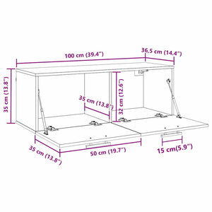 Ντουλάπα Τοίχου 100 x 36.5 x 35 cm Επεξεργασμένο Ξύλο