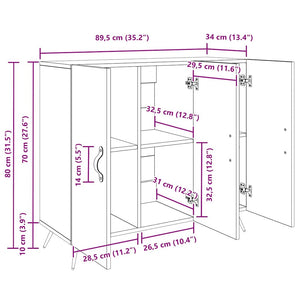 Πλαϊνό γραφείο Artisan Oak 89,5 x 34 x 80 εκ. - Pakobazaar