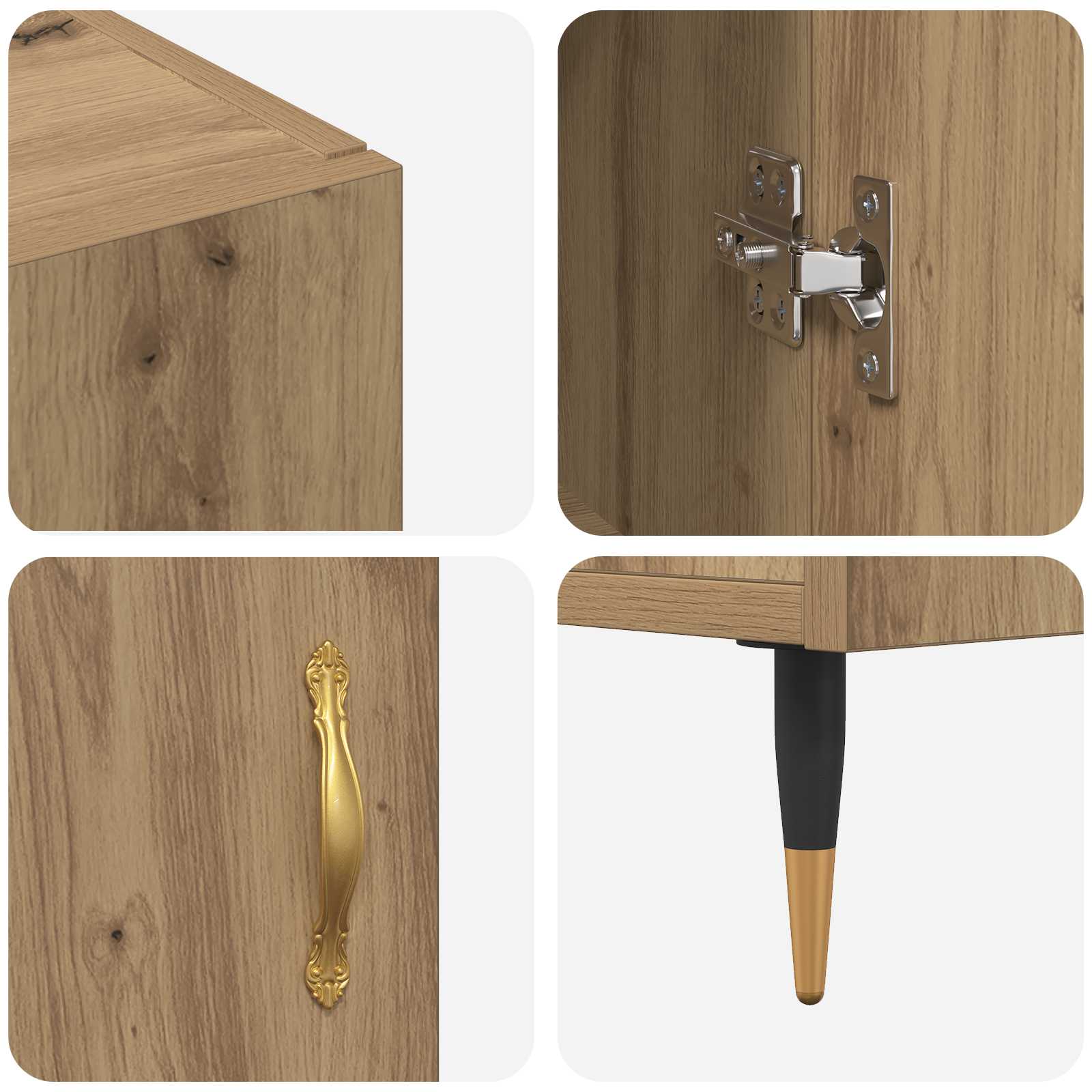 Πλαϊνό γραφείο Artisan Oak 90 x 34 x 80 εκ. Επεξεργασμένο ξύλο - Pakobazaar