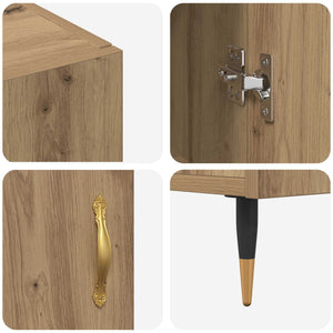 Πλαϊνό γραφείο Artisan Oak 90 x 34 x 80 εκ. Επεξεργασμένο ξύλο - Pakobazaar