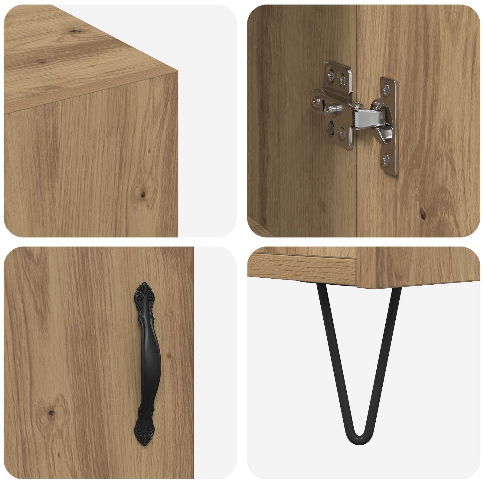 Πλαϊνό γραφείο Artisan Oak 90 x 32,5 x 80 εκ Επεξεργασμένο ξύλο - Pakobazaar