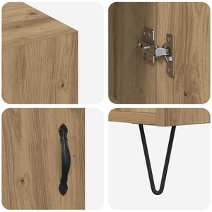 Πλαϊνό γραφείο Artisan Oak 90 x 32,5 x 80 εκ Επεξεργασμένο ξύλο - Pakobazaar