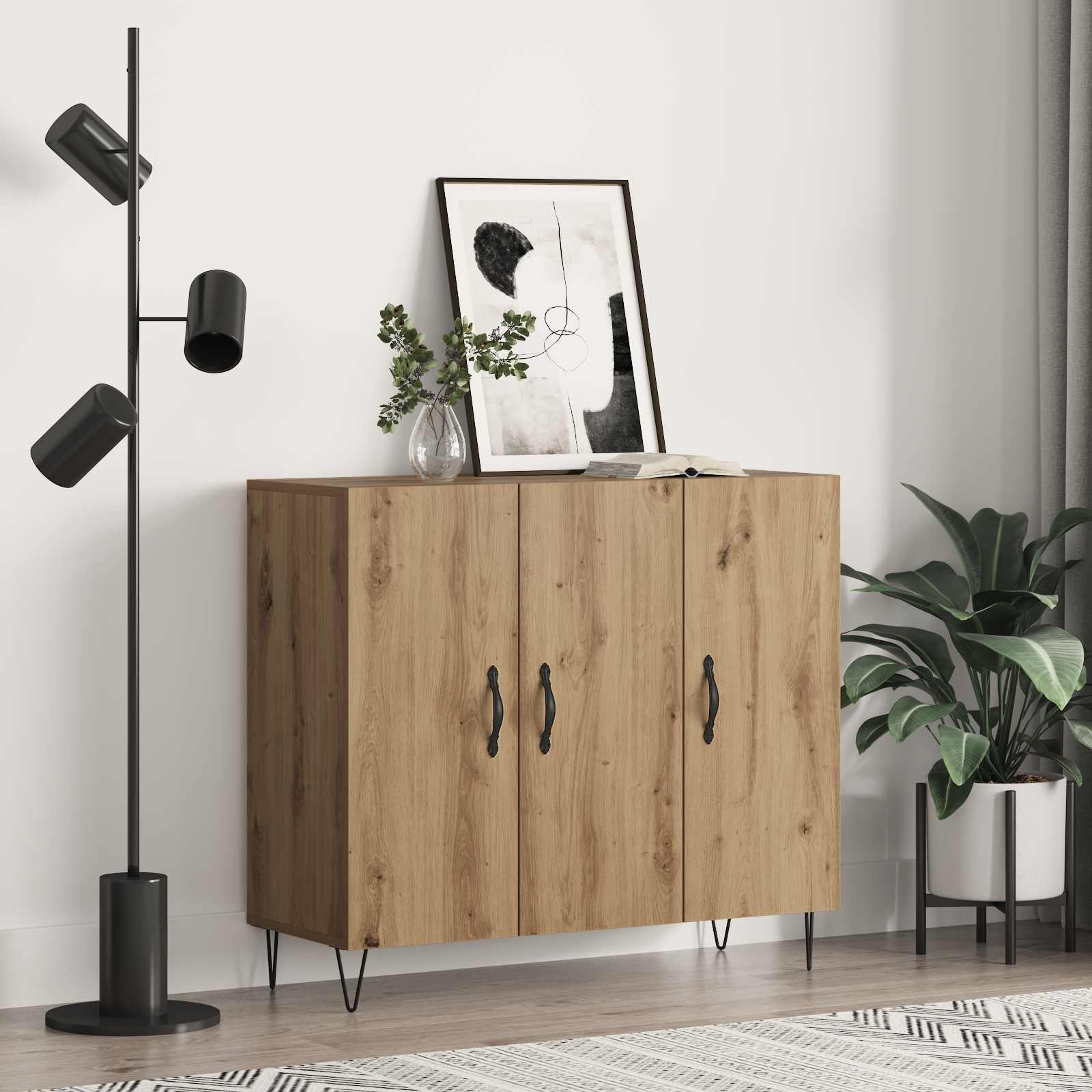 Πλαϊνό γραφείο Artisan Oak 90 x 32,5 x 80 εκ Επεξεργασμένο ξύλο - Pakobazaar