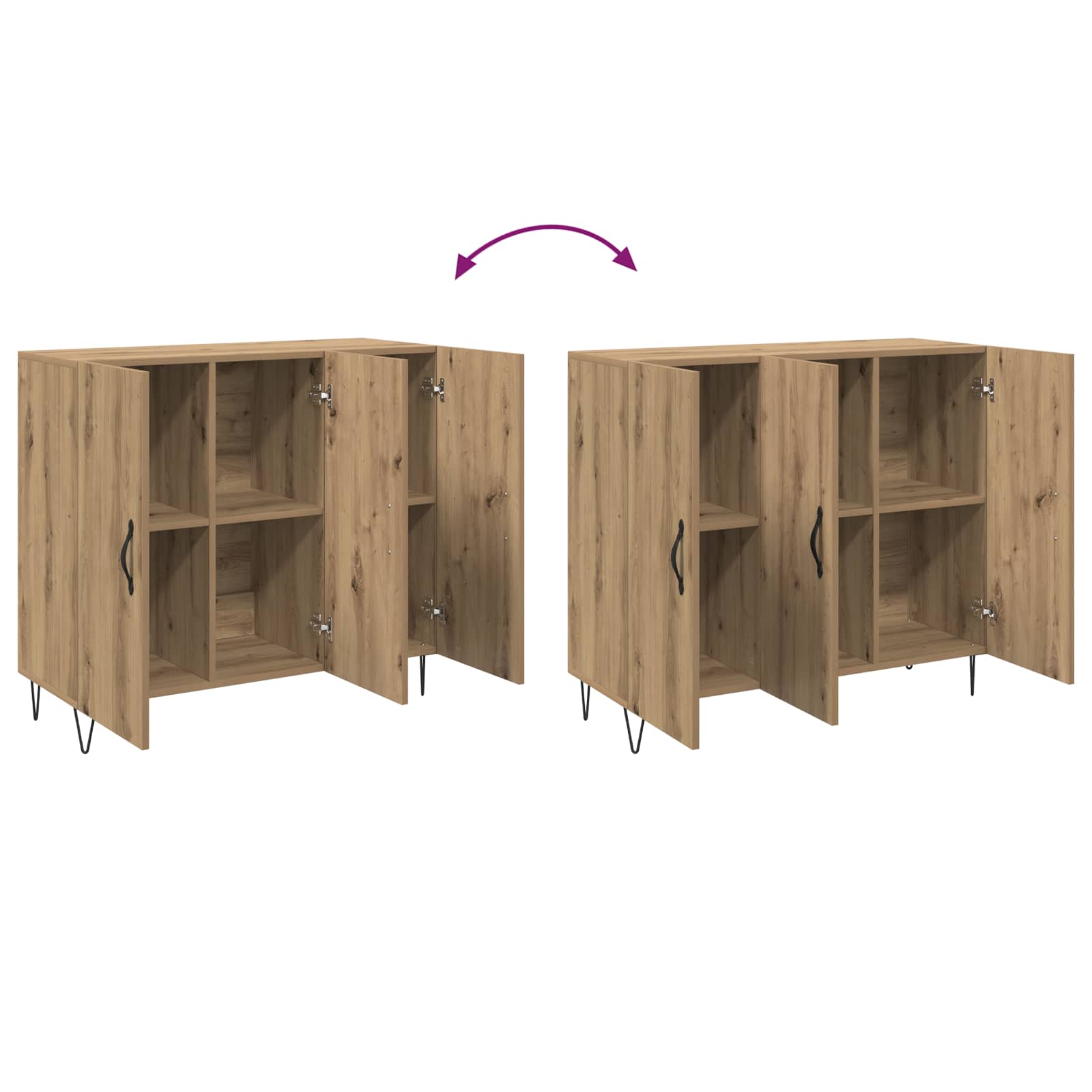 Πλαϊνό γραφείο Artisan Oak 90 x 32,5 x 80 εκ Επεξεργασμένο ξύλο - Pakobazaar