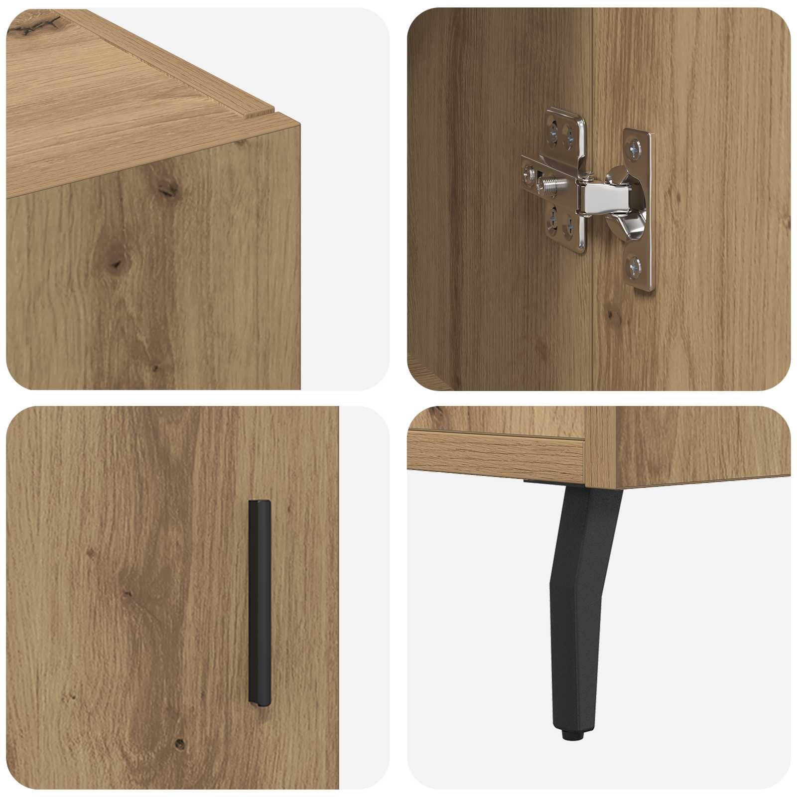 Πλαϊνό γραφείο Artisan Oak 90 x 34 x 80 εκ. Επεξεργασμένο ξύλο - Pakobazaar