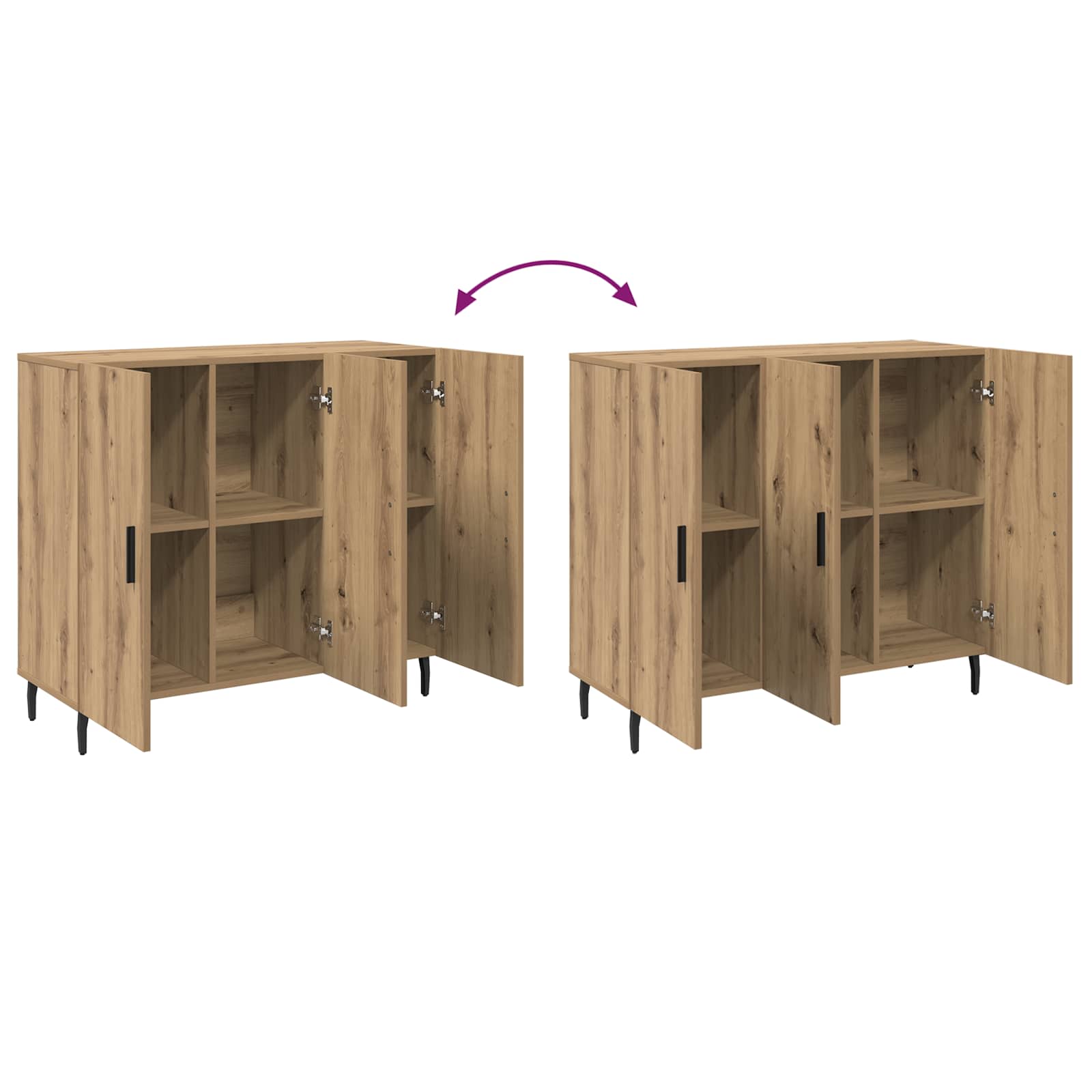 Πλαϊνό γραφείο Artisan Oak 90 x 34 x 80 εκ. Επεξεργασμένο ξύλο - Pakobazaar