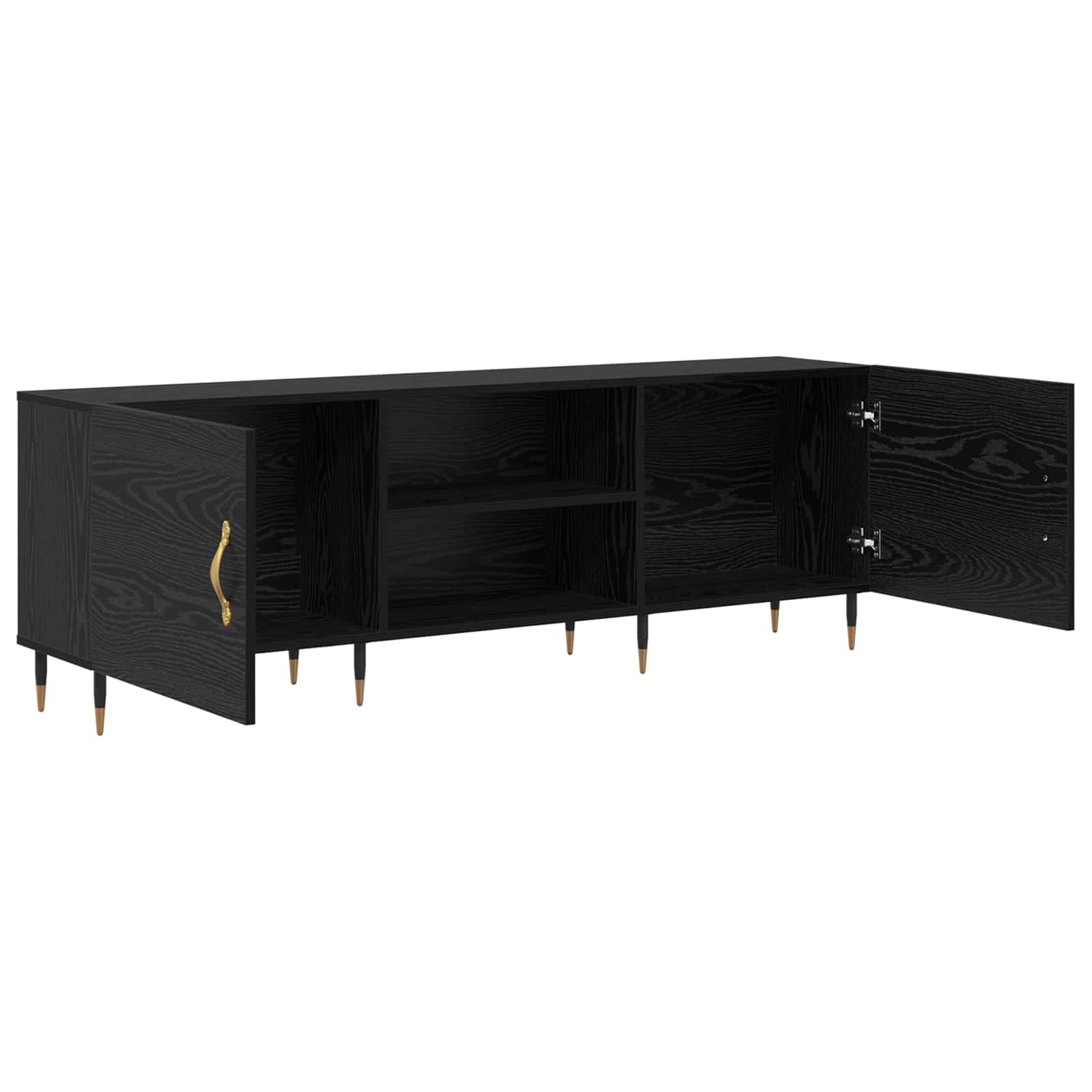 Ντουλάπι TV Μαύρη δρυς 150 x 30 x 50 cm Επεξεργασμένο ξύλο - Pakobazaar