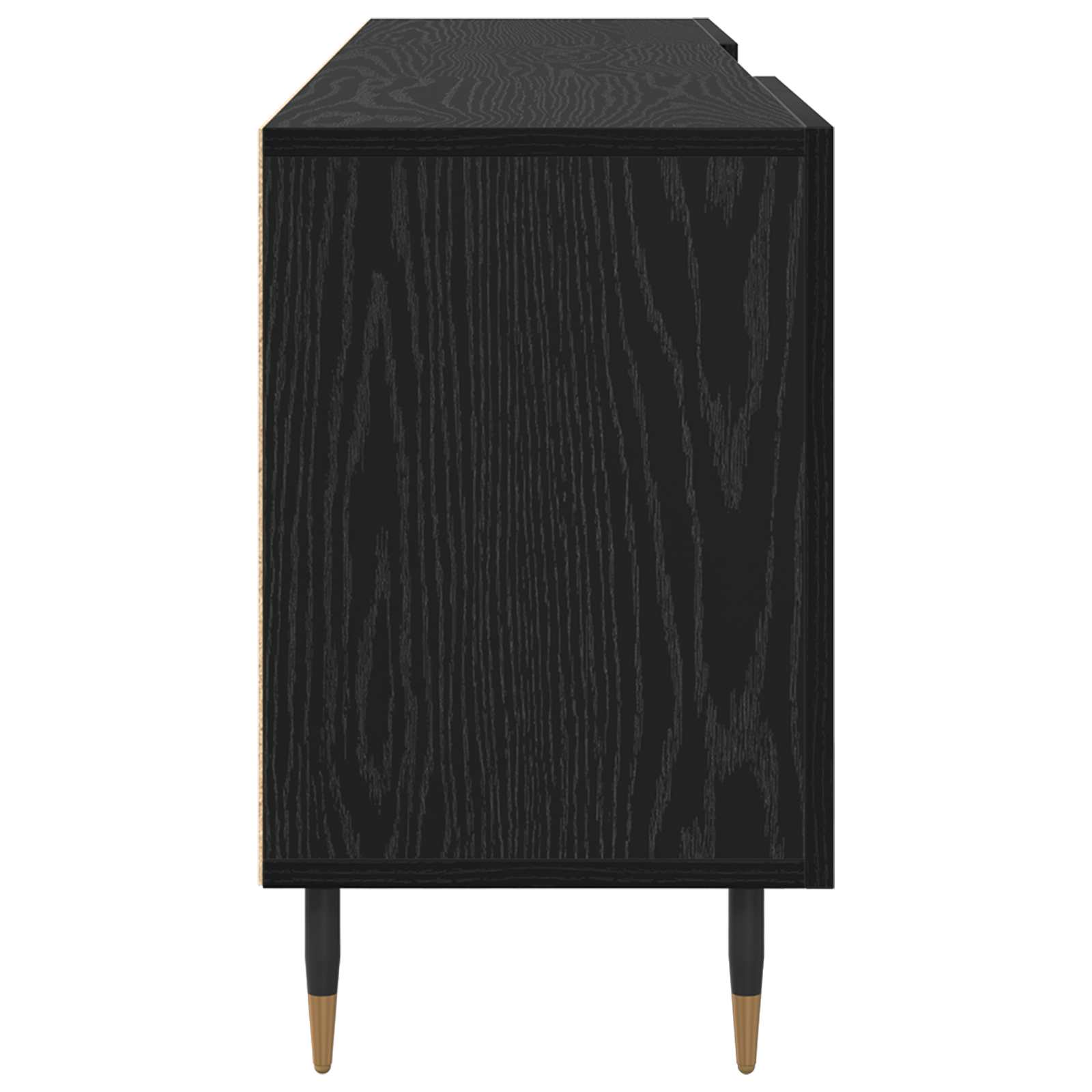 Ντουλάπι TV Μαύρη δρυς 150 x 30 x 50 cm Επεξεργασμένο ξύλο - Pakobazaar