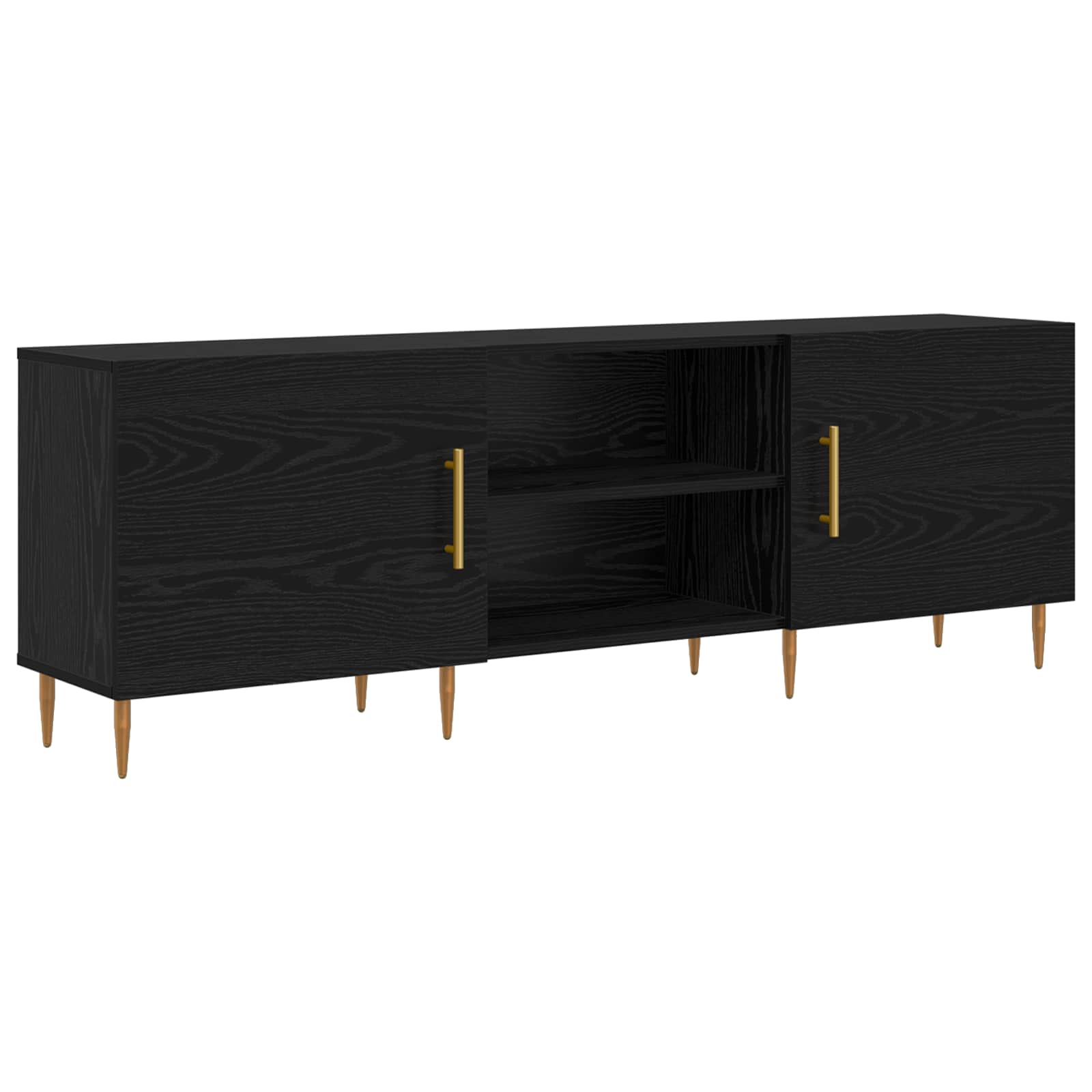 Ντουλάπι TV Μαύρη δρυς 150 x 30 x 50 cm Επεξεργασμένο ξύλο - Pakobazaar