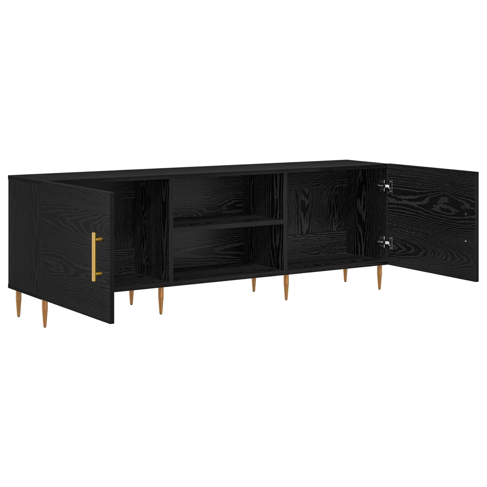 Ντουλάπι TV Μαύρη δρυς 150 x 30 x 50 cm Επεξεργασμένο ξύλο - Pakobazaar