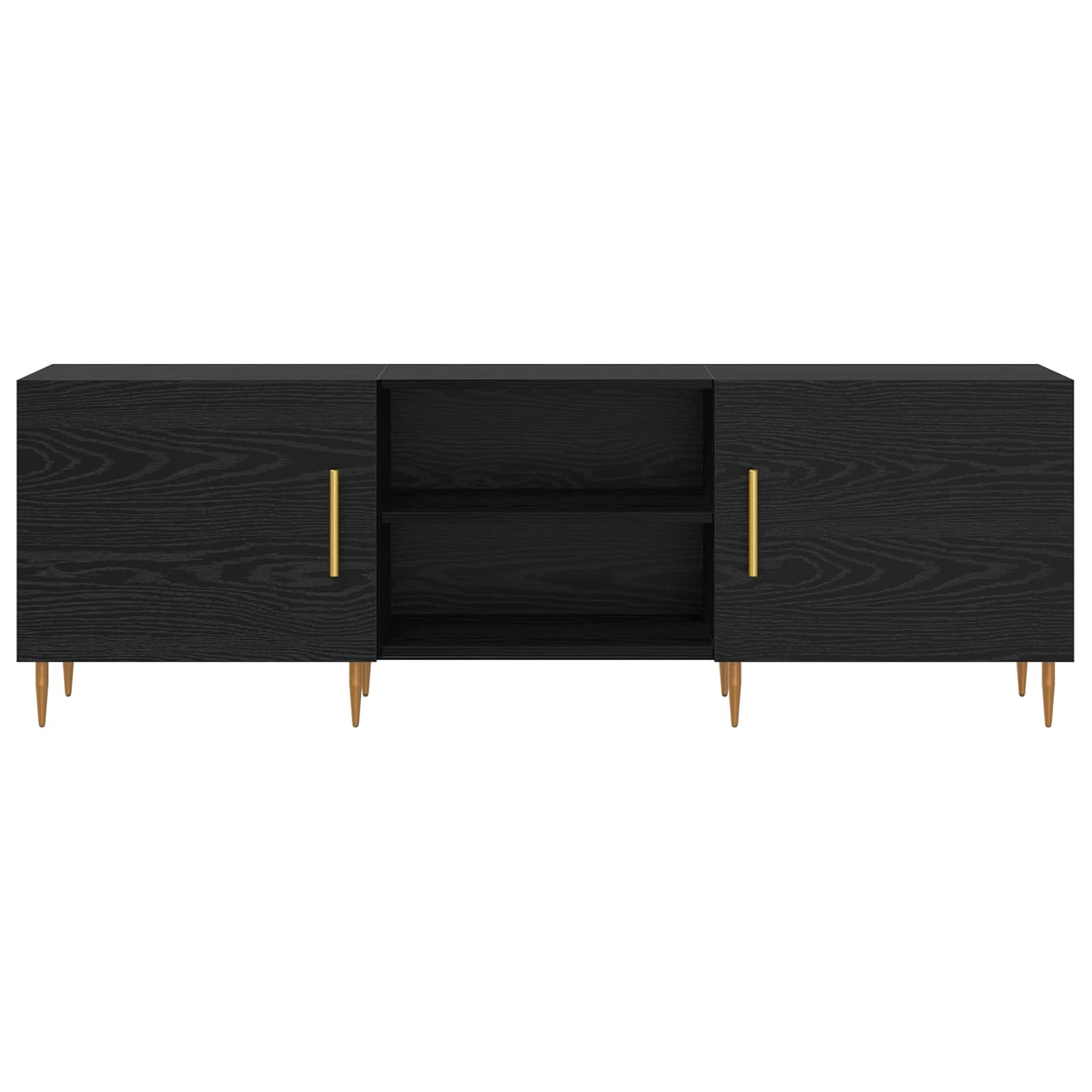 Ντουλάπι TV Μαύρη δρυς 150 x 30 x 50 cm Επεξεργασμένο ξύλο - Pakobazaar