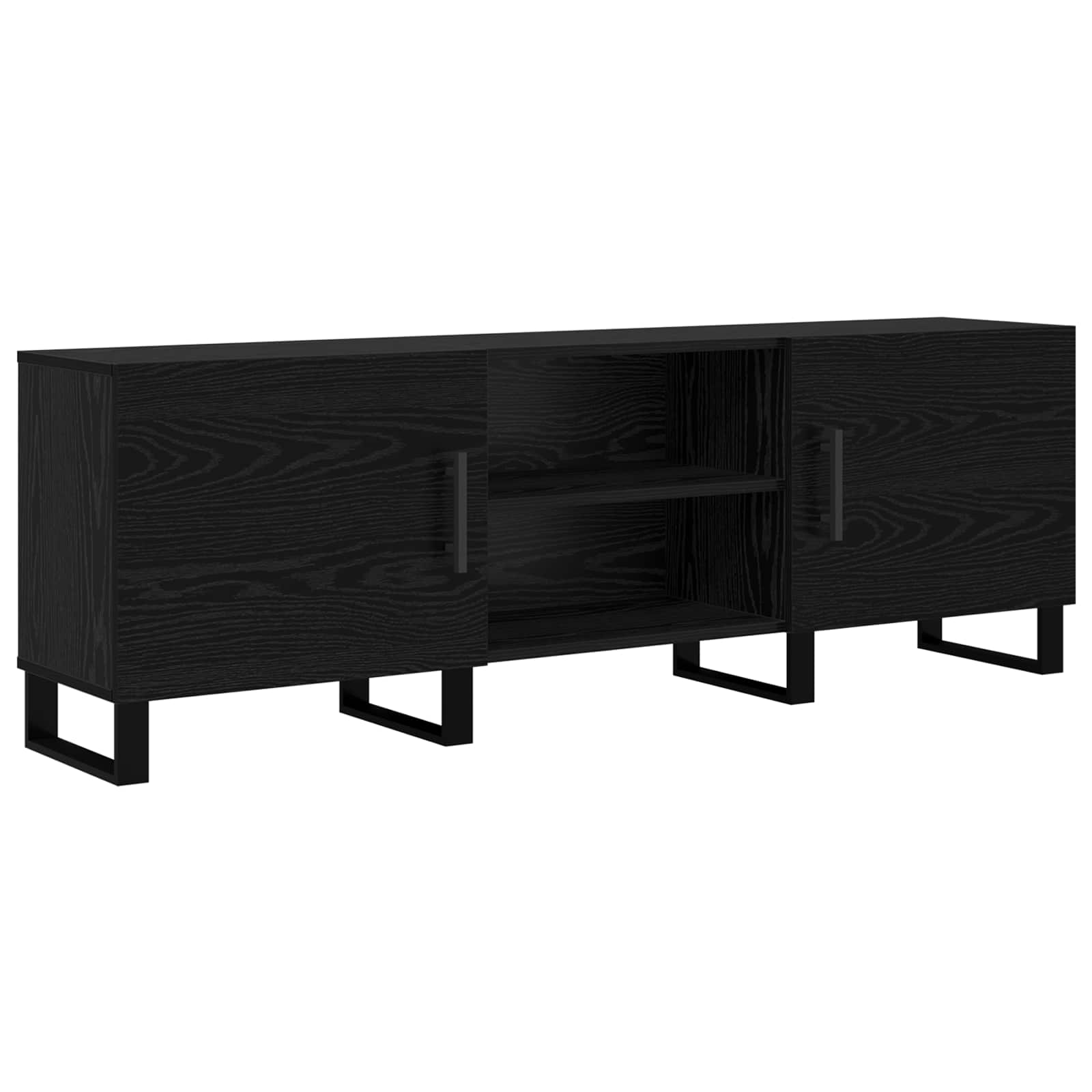 Ντουλάπι TV Μαύρη Οξυά 150 x 30 x 50 cm Επεξεργασμένο ξύλο - Pakobazaar
