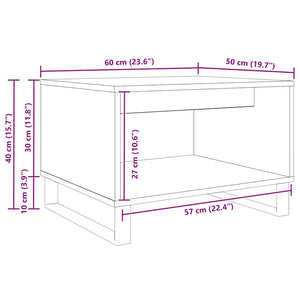 Τραπεζάκι σαλονιού artisan δρυς 60 x 50 x 40 εκ - Pakobazaar