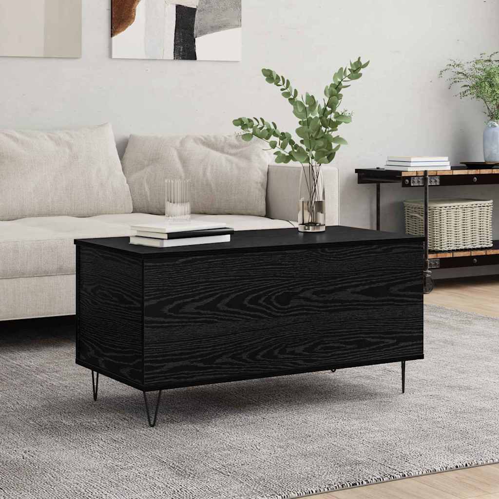 Τραπεζάκι σαλονιού Μαύρη δρυς 90 x 44.5 x 45 εκ.