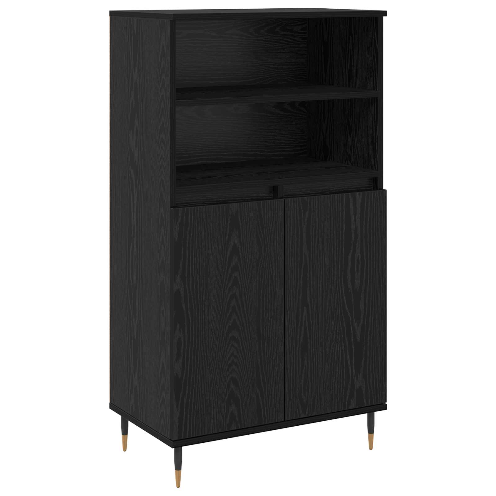 Highboard Μαύρο 60 x 36 x 110 εκ. Επεξεργασμένο ξύλο - Pakobazaar
