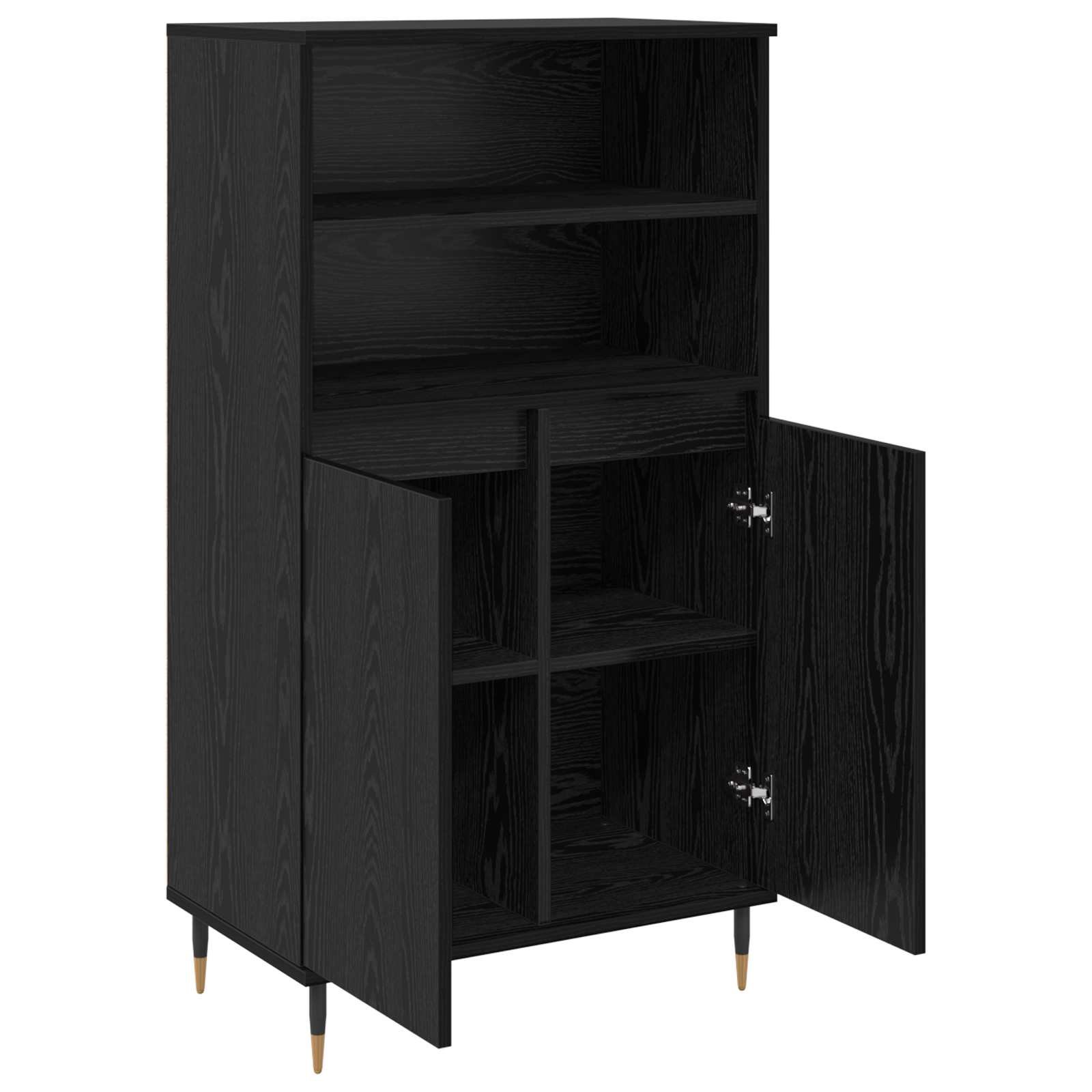 Highboard Μαύρο 60 x 36 x 110 εκ. Επεξεργασμένο ξύλο - Pakobazaar