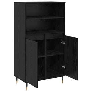 Highboard Μαύρο 60 x 36 x 110 εκ. Επεξεργασμένο ξύλο - Pakobazaar