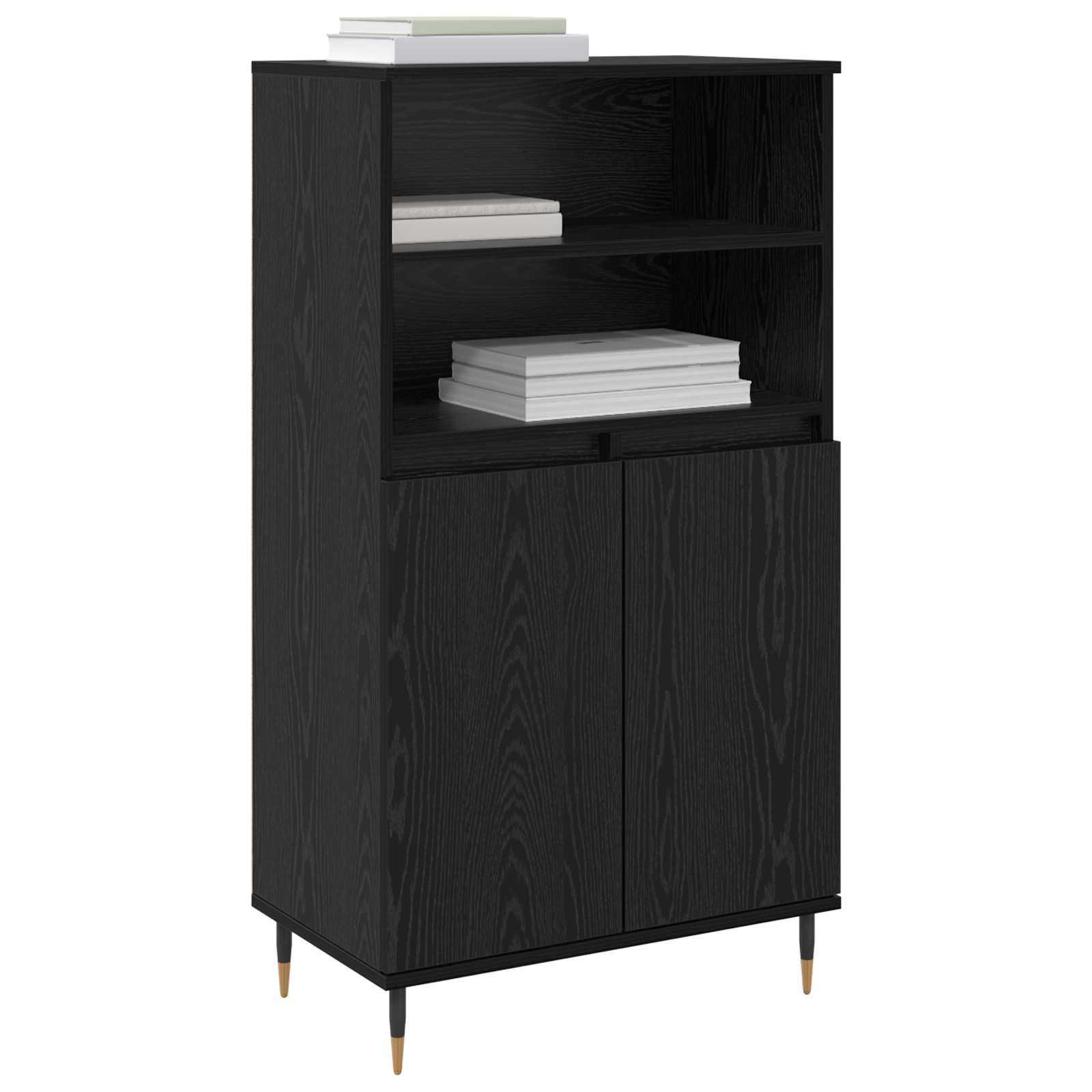 Highboard Μαύρο 60 x 36 x 110 εκ. Επεξεργασμένο ξύλο - Pakobazaar