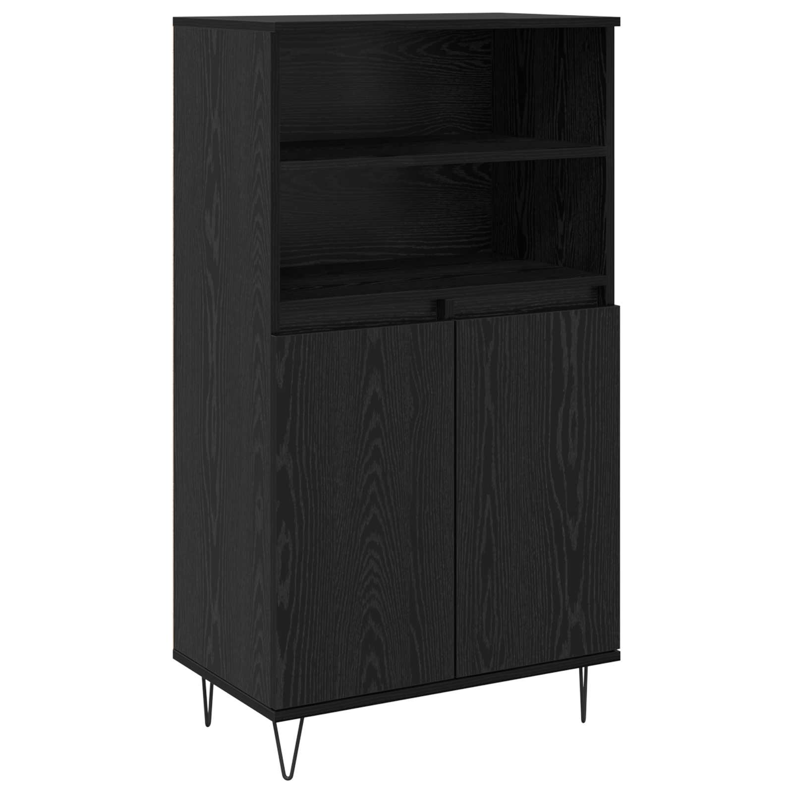 Highboard Μαύρο 60 x 36 x 110 εκ. Επεξεργασμένο ξύλο - Pakobazaar