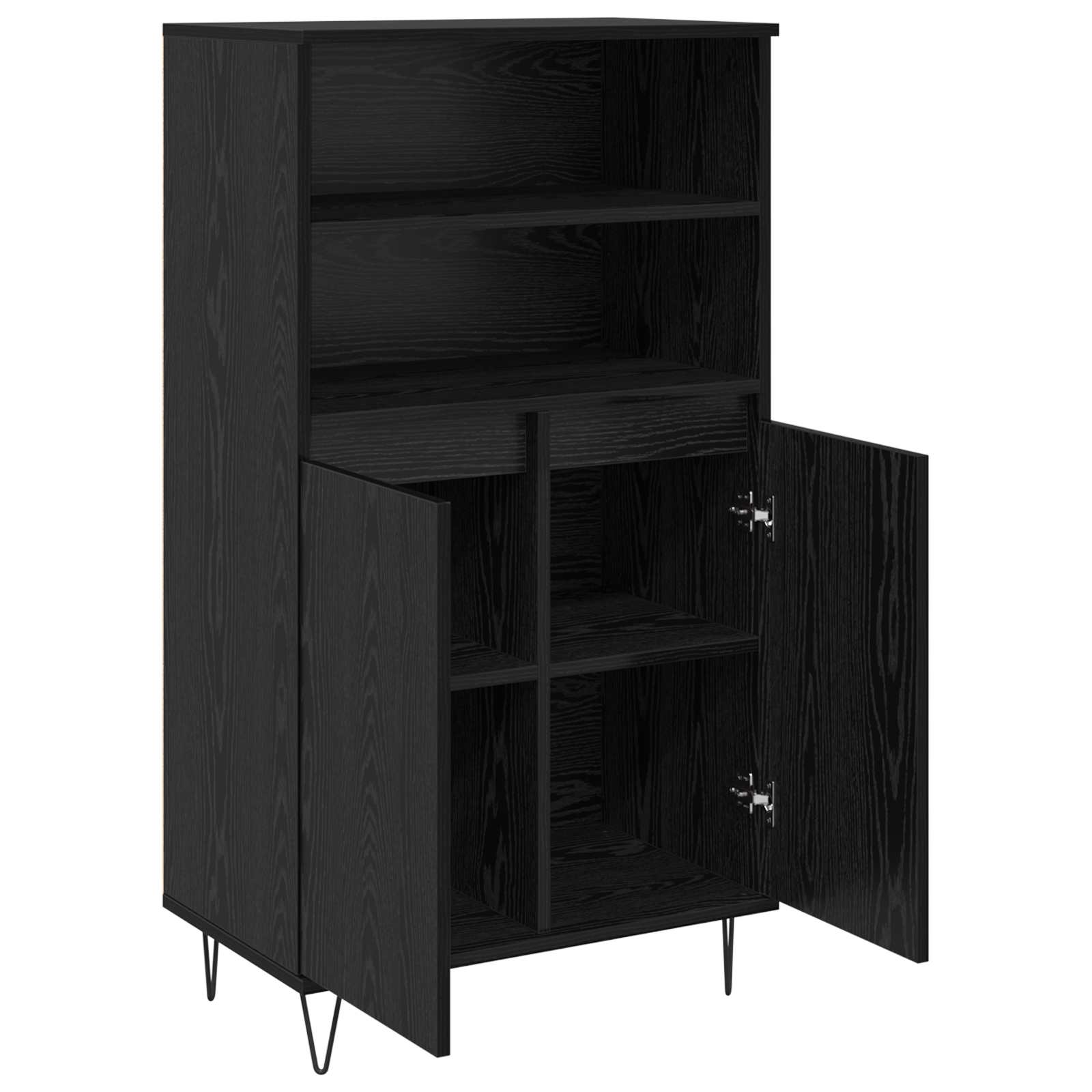 Highboard Μαύρο 60 x 36 x 110 εκ. Επεξεργασμένο ξύλο - Pakobazaar